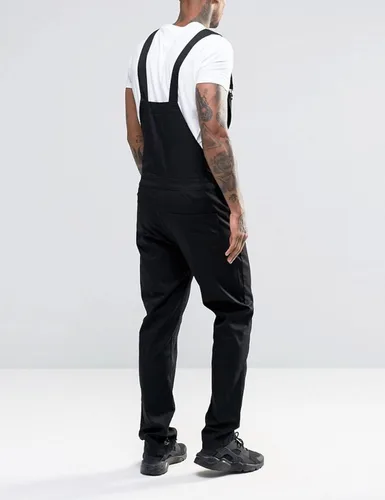 Vista 2 de Snoly Monos casuales de algodón para hombre con correas de hombro con pechera de camuflaje, pantalones largos