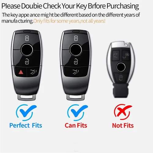Vista 3 de Funda inteligente de TPU suave de alta calidad con correa para llave compatible con Mercedes-Benz A, C, E, S, CLA, CLS, GLA, GLB, GLC, GLE, GLS, G