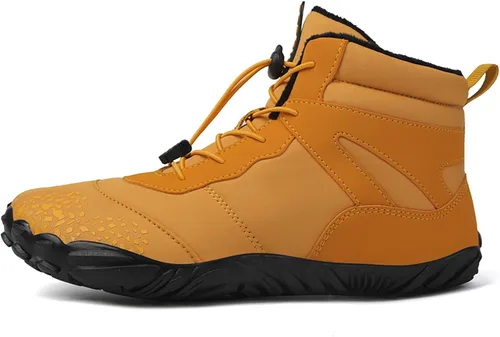 Vista 2 de Zapatos descalzos para hombres y mujeres, puntera ancha, para invierno, entrenamiento cruzado, minimalista, suela cero caída, botas de algodón