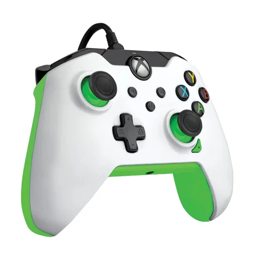 Vista 5 de PDP Wired Controller Neon White for Xbox Series XS, Gamepad, Wired Video Game Controller, Gaming Controller, Xbox One, Officially Licensed - Xbox