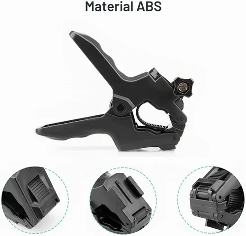Vista 5 de FiTSTILL Soporte de abrazadera flexible de mandíbulas con cuello de cisne ajustable, 19 secciones para cámaras de acción Go Pro Hero