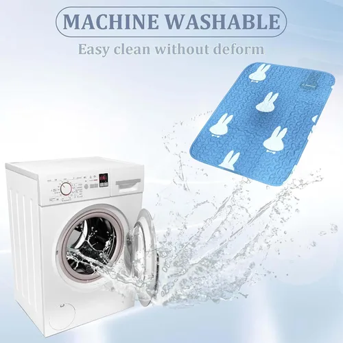 Vista 4 de kathson 2 forros para jaula de conejo, lavables, superabsorbentes, para conejillos de indias, animales pequeños, ropa de cama de forro polar