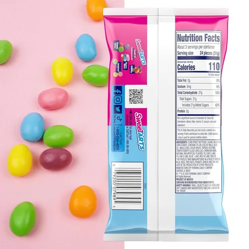 Vista 2 de SweeTarts Jelly Beans, golosinas de Pascua, ideales para rellenar cestas y recuerdos de fiesta de primavera, 3.5 onzas (paquete de 3)