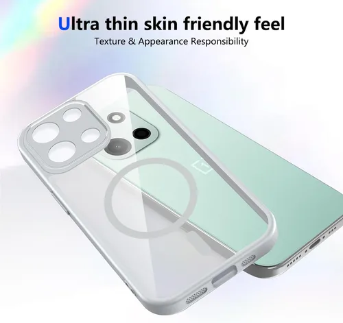 Vista 644 de Funda magnética transparente compatible con Xiaomi 17T, color negro 2 en 1 PC + TPU cubierta de teléfono a prueba de golpes, carcasa protectora