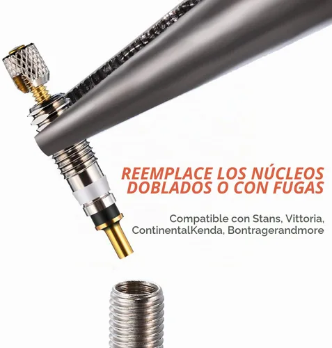 Vista 2 de Boao 20 Piezas Núcleo de Válvula Presta de Bicicleta de Repuesto de Latón sin Cámara para Bicicleta de Carretera MTB sin Cámara, Stan's, Vittoria
