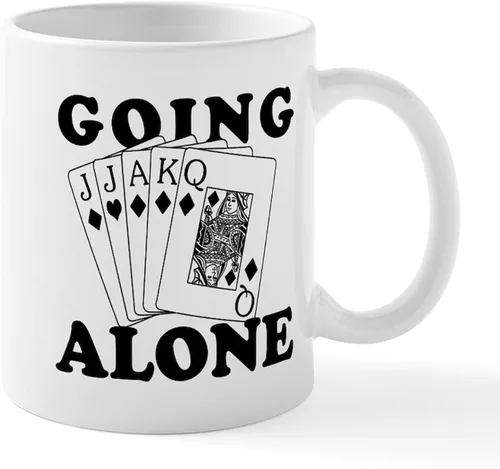 Vista 34 de CafePress Euchre Champ Mugs Taza de café de cerámica de 11 oz (11.0 fl oz)