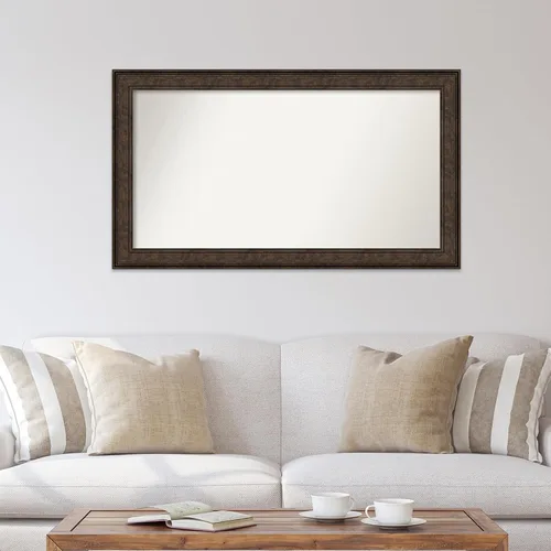 Vista 20 de Amanti Art Espejo de pared personalizado no biselado (25 x 25 pulgadas), marco de bronce acentuado, varios tamaños personalizados, espejo de baño