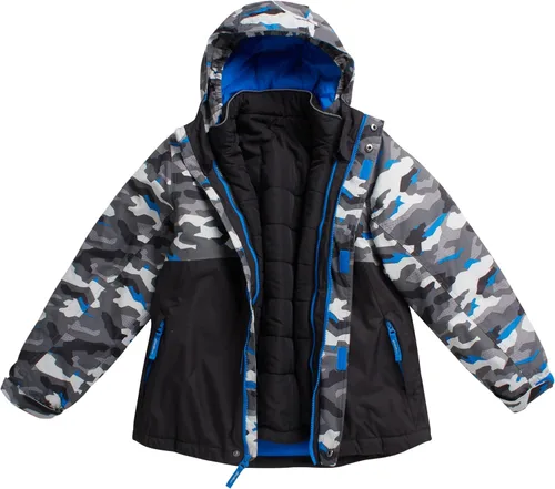 Vista 2 de Eddie Bauer Chaqueta de esquí para niños, abrigo impermeable 3 en 1 con aislamiento y chaqueta extraíble para niños y niñas (3-16)