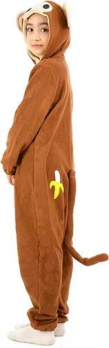 Vista 3 de Disfraz de mono de guepardo panda vaca jirafa zorro para niños niñas Halloween Navidad cosplay