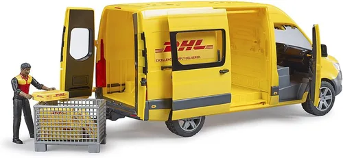 Vista 3 de Bruder 02671 Mercedes-Benz Sprinter DHL con conductor, camión de juguete a