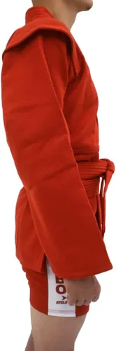 Vista 3 de STELS Chaqueta Sambo - Ropa profesional de artes marciales certificada por la FIAS Rojo