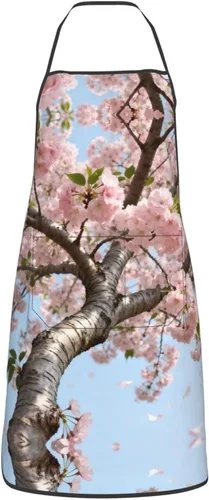 Vista 12 de Colorful Stars Delantal con bolsillos, delantales resistentes a las gotas de agua para mujeres y hombres, delantal ideal para uso doméstico