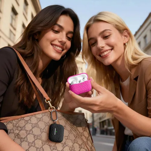 Vista 2 de Funda compatible con AirPods Pro 3 con grabado de leopardo APPro3-Negro