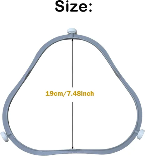 Vista 2 de Anillo de soporte para plato giratorio de microondas W11252182/8206227 de 7.48 pulgadas, pieza de repuesto de soporte de bandeja de vidrio, anillo