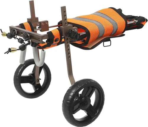 Vista 5 de Silla de ruedas ajustable para patas traseras, carrito para silla de ruedas para perros con patas traseras lesionadas/discapacitadas para caminar