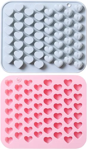 Vista 9 de Molde de silicona Chocoalte para el día de San Valentín, 2 formas diferentes, para decoración de pasteles, pequeña herramienta de arcilla de jabón