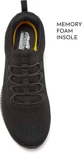 Vista 5 de Avia Anchor SR Mesh Slip On Black Zapatos antideslizantes para hombres, zapatos de trabajo resistentes al agua para hombre y restaurante o servicio