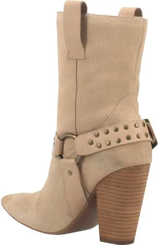 Vista 5 de Dingo Womens Dancin Queen Snip Toe Casual Boots Mid Calf High Heel 3" & Up - Brown