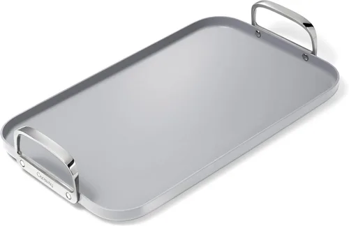 Vista 8 de Caraway Plancha de doble quemador, sartén de 19 x 12 pulgadas, revestimiento de cerámica antiadherente, no tóxico, sin PTFE ni PFOA, apto para horno