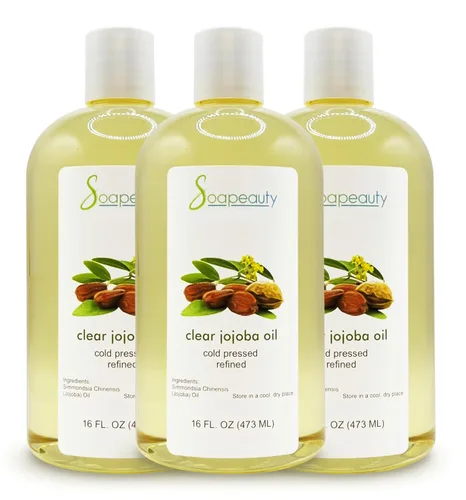 Vista 8 de Soapeauty Aceite de jojoba transparente 100% puro y natural refinado, prensado en frío, sin hexano Aceite hidratante para piel, cara, cabello