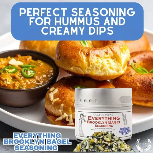 Vista 5 de Everything Bagel Seasoning Mezcla de especias gourmet Condimento artesanal Sin OMG, fabricado en Estados Unidos 1.9 oz Todo natural Lote