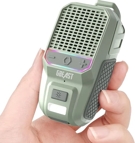 Vista 11 de GBEAST Altavoz Bluetooth Portátil Vestible Actualizado 2026, Mini Altavoces Portátiles con Clip, Tiempo de Reproducción Todo el Día, Impermeable