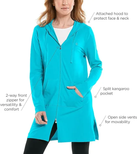 Vista 5 de Coolibar Sudadera con capucha para mujer UPF 50+ - Protección solar