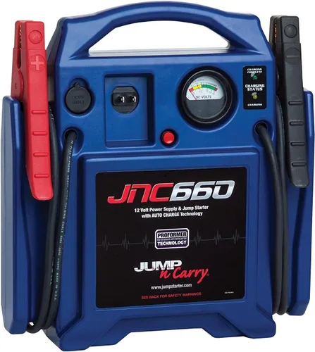 Vista 5 de Clore Automotive Jump-N-Carry JNC770R arrancador de puente de 12 voltios, con pico de 1700 A, calidad premium, paquete, color rojo