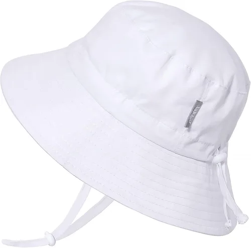 Vista 30 de JAN & JUL - Gorro de sol con capucha de algodón Grow-with-Me para bebés y niños Verde militar