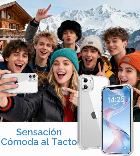 Vista 7 de USLAI Funda para iPhone 11, antiamarilleo, transparente