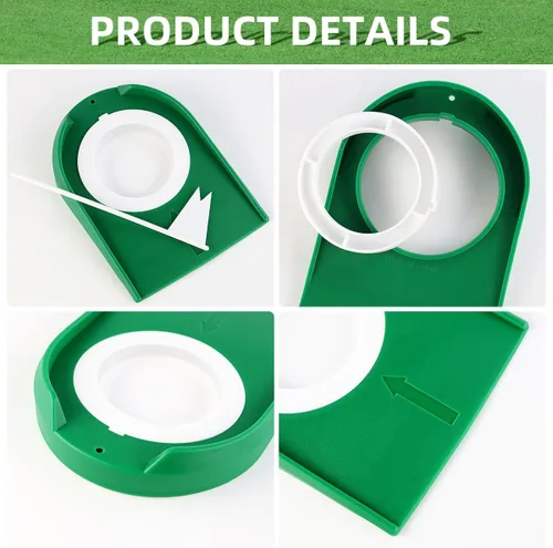 Vista 4 de Paquete de 2 tazas de golf con bandera para poner agujeros de golf para interiores