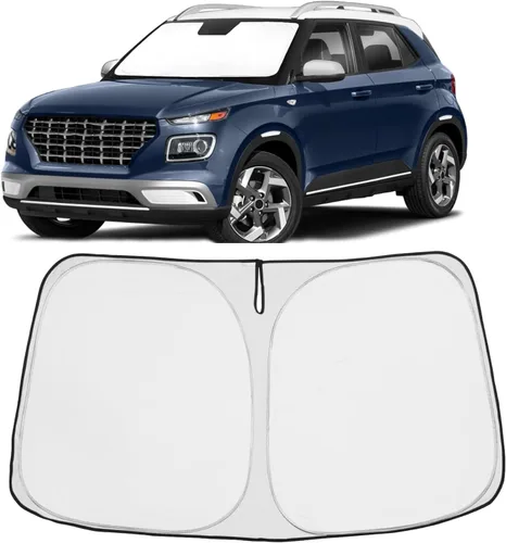 Vista 22 de Proadsy Parasol para parabrisas Rivian R1S 2022-2025 2026 de 4 capas plegable, protector de parasol frontal que bloquea los rayos UV, mantiene
