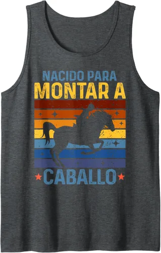 Vista 3 de Horse Rider Equestrian Riding Nacido Camiseta sin mangas Para Montar A Caballo Negro