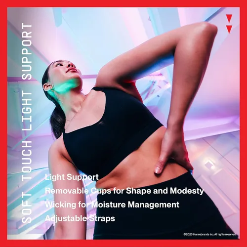 Vista 5 de Champion Brasier deportivo para mujer, suave al tacto, absorbe la humedad, brasier deportivo de soporte ligero para mujer