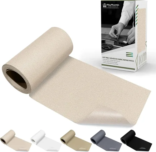 Vista 31 de KING MOUNTAIN Parche de lona para planchar, 3 x 60 pulgadas, parche de reparación de tela 100% algodón impermeable, utilizado para varios sofás