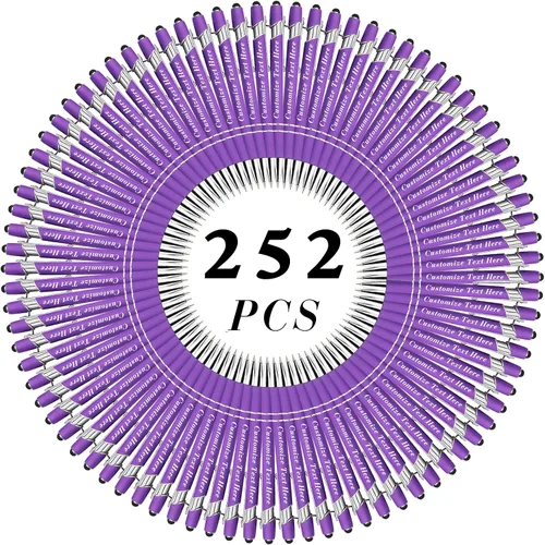 Vista 43 de Bolígrafos personalizados a granel con punta de lápiz capacitivo, 12 bolígrafos personalizados con logotipo de mensaje con nombre, bolígrafos