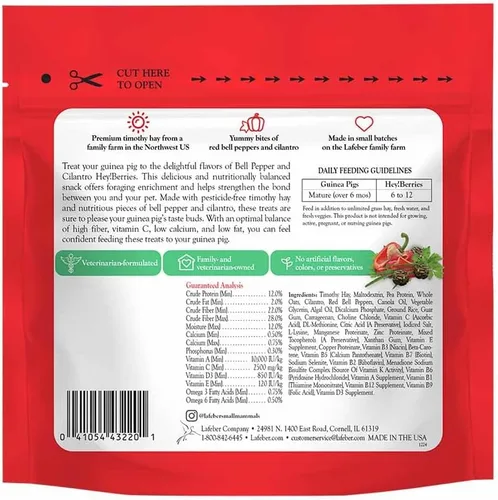 Vista 2 de LAFEBER'S Hey!Berries para conejillos de indias 5 oz (pimienta y cilantro)