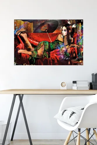 Vista 11 de Trends International Jumbie - Geisha Wall Poster, 14.72" x 22.37", Premium Poster & Push Pin Bundle