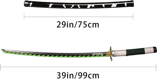Vista 74 de SV Anime Demon Slayer Sword Katana 41 Inch Decorative Collectible Gift Cosplay Sword，Various Styles Available