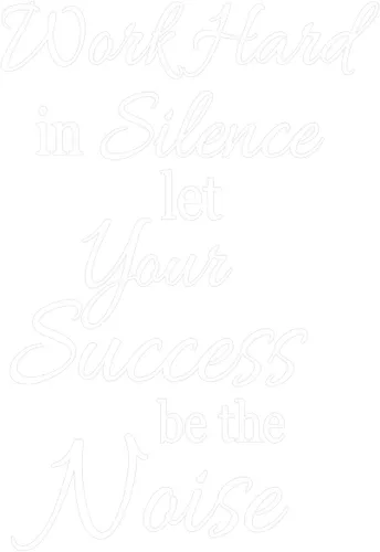 Vista 7 de Pegatina de pared de 24.0 x 16.0 in con texto en inglés "Work Hard in Silence Let You Success Be The Noise Wall Decal