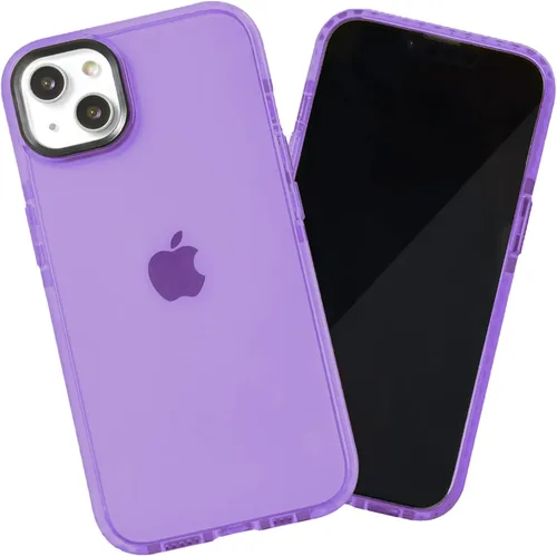 Vista 104 de SteepLab Funda de barrera para iPhone 13, protección de 360 grados que absorbe impactos con bisel elevado y colores llamativos (cielo azul brillante)