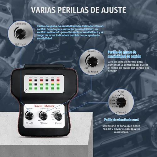Vista 6 de Sistema de chasis orejas estetoscopio electrónico para el ruido del motor