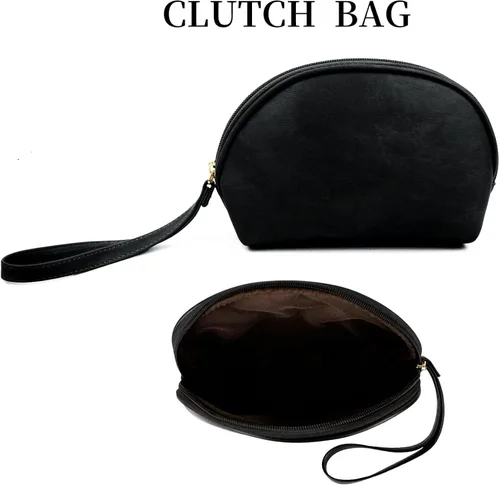 Vista 5 de KOGTLA - Juego de 2 bolsas de hombro cruzadas para mujer con 2 correas ajustables para guitarra de leopardo