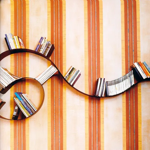 Vista 5 de Kartell Estantería Bookworm de Ron Arad, paquete de 1, color negro opalino