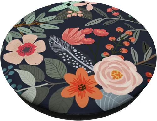 Vista 2 de Lindo colorido jardín botánico patrón floral PopSockets PopGrip: agarre intercambiable para teléfonos y tabletas
