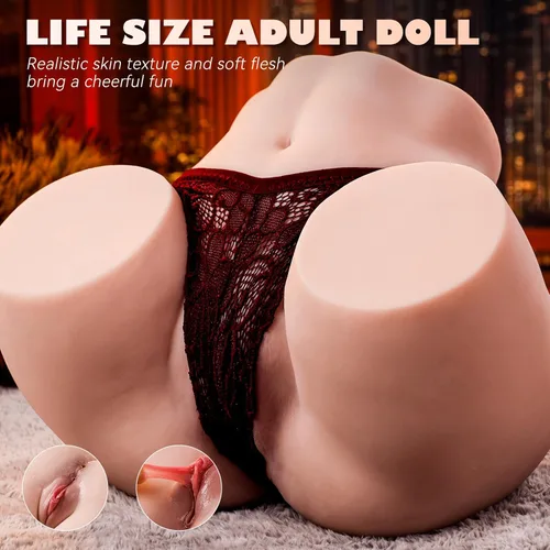 Vista 4 de Muñeca sexual de coño grande de 15 libras para hombres – Juguete sexual realista y jugoso de culo regordete, masturbador masculino de tamaño real