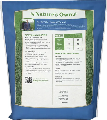 Vista 2 de Mountain View Seed s Natures Own Shady Mix Semillas de hierba, 3 libras