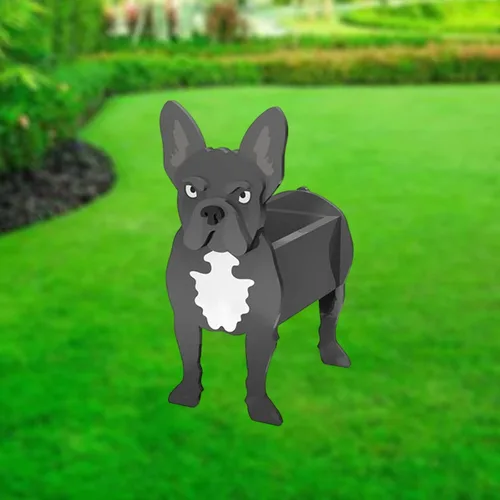 Vista 12 de XOOFMASS Lindas macetas de perro para plantas al aire libre, macetas de madera para perros, macetas en forma de perro, macetas para suculentas