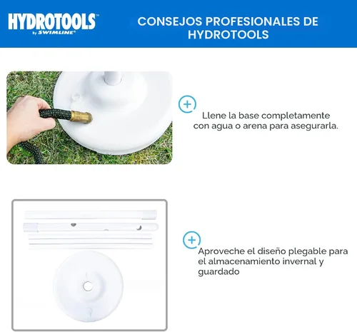 Vista 9 de HydroTools de Swimline perchero para toallas para el costado de la alberca