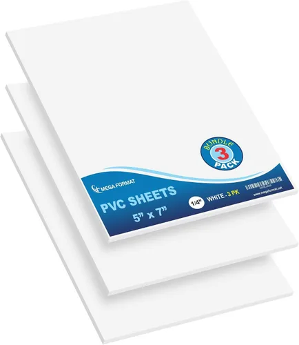 Vista 63 de Mega Format Hojas de plástico de PVC expandido – Hoja negra rígida de 5 x 7 pulgadas para manualidades, señalización y exhibiciones – Sintra Negro